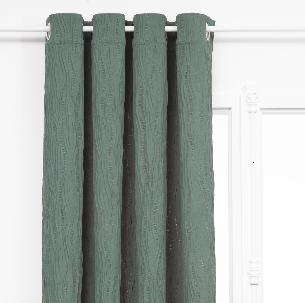 Atmosphera Maëly Gordijn 135x260cm - Gordijnen kant en klaar met haakjes ringen - Vorstblauw