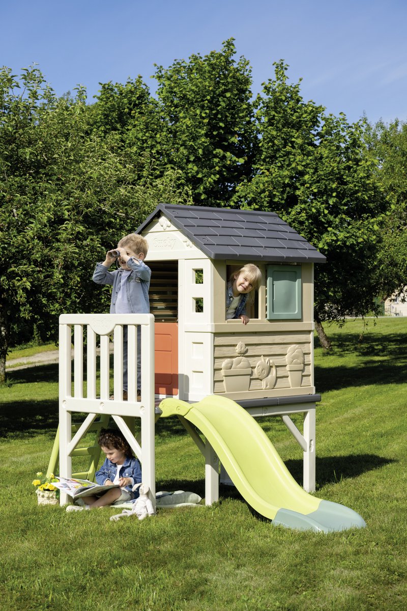 Smoby - Speelhuis - Paalwoning met glijbaan - Vanaf 2 jaar - Stilthouse Smoby life — afbeelding 6