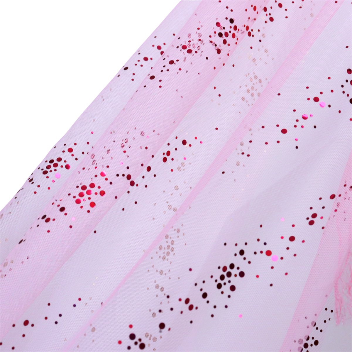 Joya Kids® Verkleed Jurk met Ster Roze | Glamour Jurk met sleep | Prinsessenjurk meisje | Verkleedjurk + Accessoires set | Roze | (120) — afbeelding 12