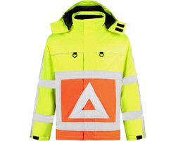 Parka verkeersregelaar 100% polyester geel-oranje maat M