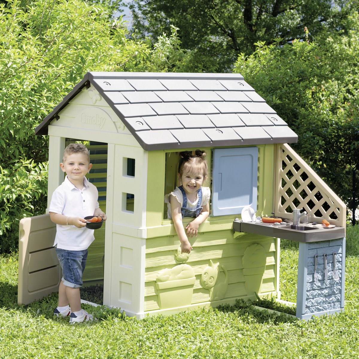 Smoby - Pretty House met zomerkeuken - Speelhuis - Vanaf 2 jaar. — afbeelding 3