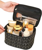 Trousse de rangement pour maquillage|produits de soins - noir|doré| Trousse de toilette pour cosmétiques/maquillage | sac organisateur | sac de rangement | essentiels de voyage| trousse de beauté| trousse de maquillage pour femme