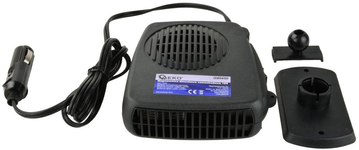 GEKO Auto ventilator - verwarming & koeling - 150W - 12V - compact ontwerp