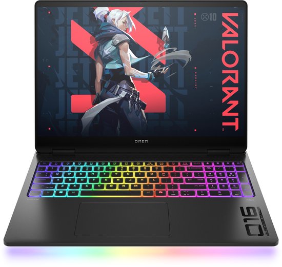 HP OMEN MAX 16-ah0001nd Intel Core Ultra 9 275HX Laptop 40,6 cm (16") WQXGA 32 GB DDR5-SDRAM 1 TB SSD NVIDIA GeForce RTX 5080 Wi-Fi 7 (802.11be) Windows 11 Home Zwart