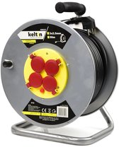 Keltin kabelhaspel - kabelhaspel 50 meter - Professionele kabelhaspel - verlengsnoer spatwaterdicht