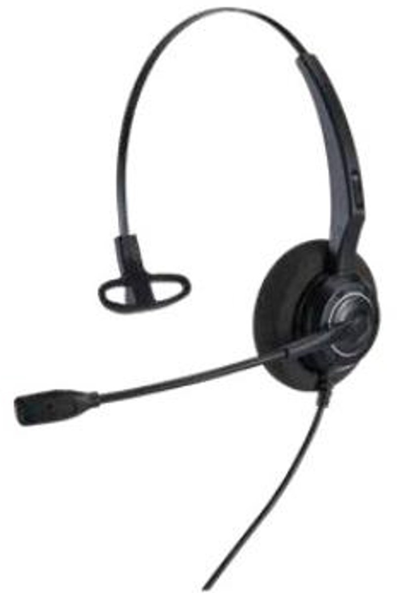 Alcatel-Lucent Enterprise AH 11 G On Ear headset Telefoon Kabel Mono Zwart Ruisonderdrukking (microfoon)