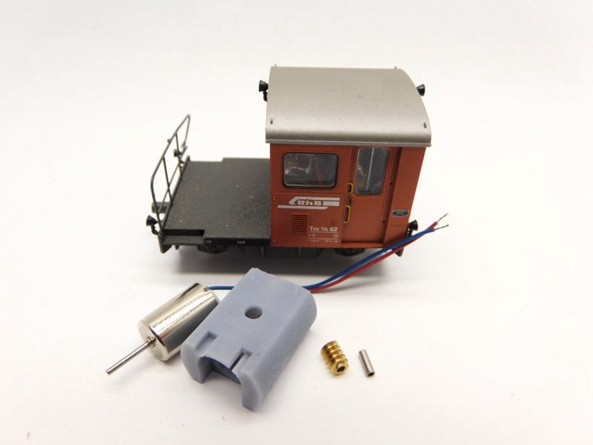 micromotor HSB002G motor ombouwset voor Bemo Tm 2/2 (Model met tandwiel of met wormwiel)