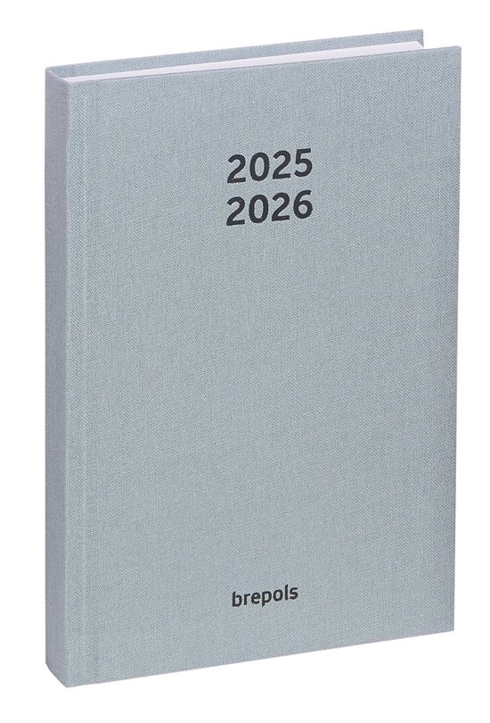 Brepols agenda 2025-2026 - Student NATURE - Schoolagenda - 1 week op 2 pagina's - Linnen omslag - Weekoverzicht - Groen - 9 x 16 cm