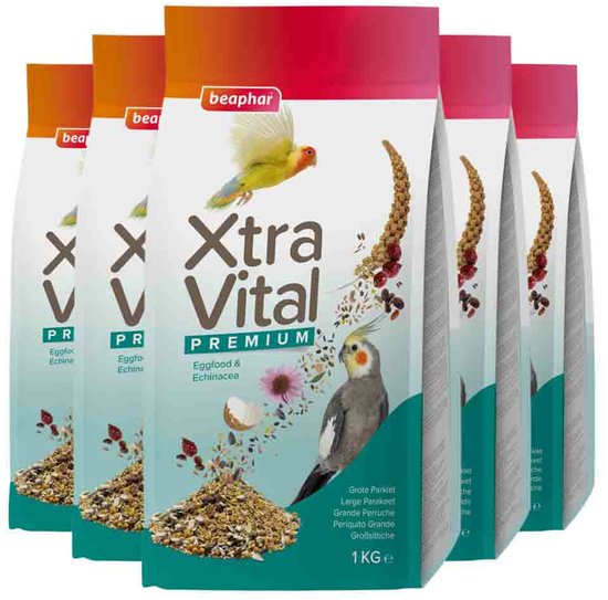 Beaphar XtraVital Grote Parkiet - 5 x 1 kg - Voordeelverpakking