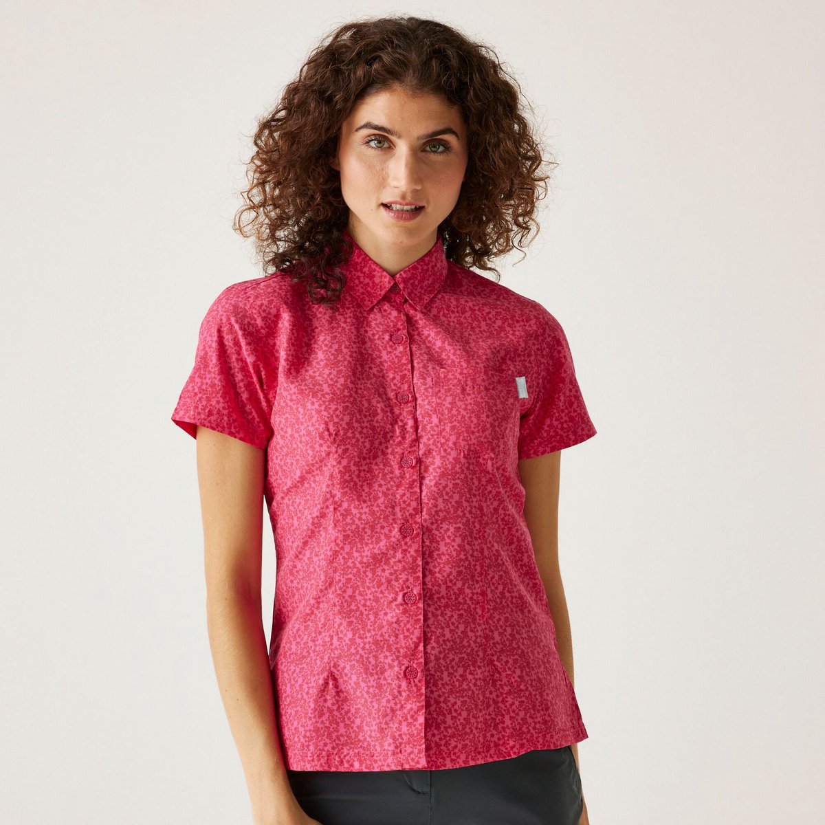 T-shirt Korte Mouwen Hiking Dames Roze