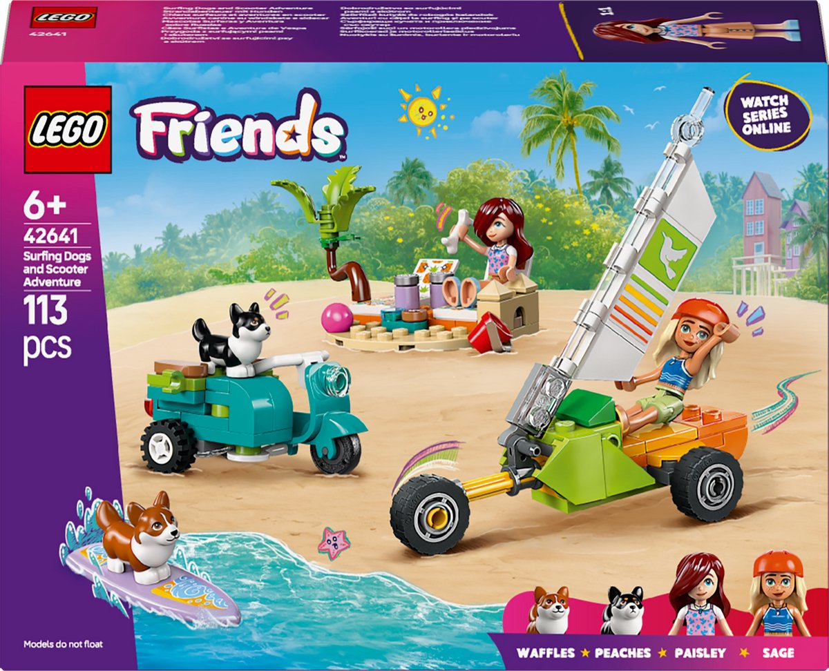 LEGO 42641 Friends Surf- en scooterplezier met de  honden