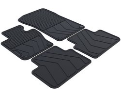 Rubber Automatten geschikt voor BMW X3 E83 - 2004-2010 - 4-delig - Uitvoering: Bevestigingssysteem: Klittenband
