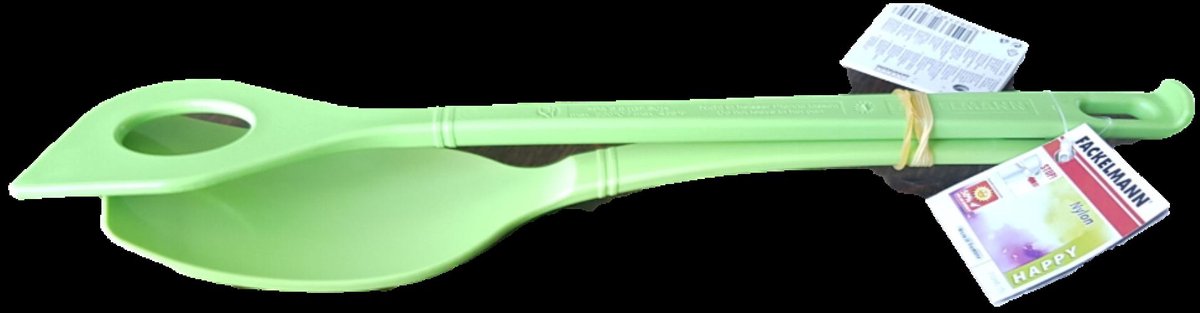 Kunststof Keukenset - Pollepel en Spatel - Limegroen - Set van 2 stuks