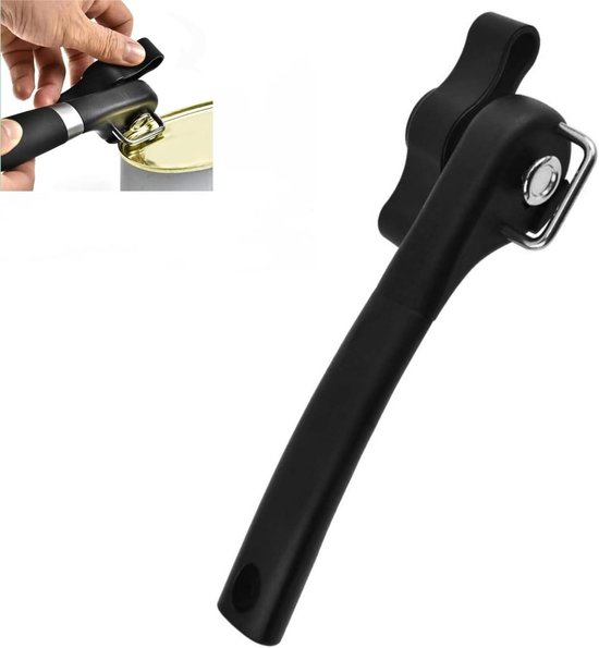 Professionele handmatige blikopener, 3-in-1 roestvrijstalen blikopeners gladde rand, goede handgrepen zachte handgrepen blikopeners, potopener anti-slip handvat en ergonomische draaiknop