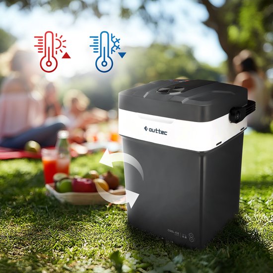 Outtec® Campingkoelkast, Minikoelkast - 32L inhoud - Kleine Drankenkoelkast, Minibar, Draagbare Koelbox voor Kamperen, Kantoor, Tuin, Picknick, Outdoor van Outtec — afbeelding 3