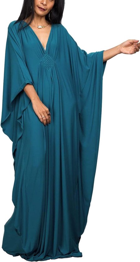 Bohemian Kaftan Kleid – Vielseitiges Loungekleid Für Strand, Pool Oder Zuhause