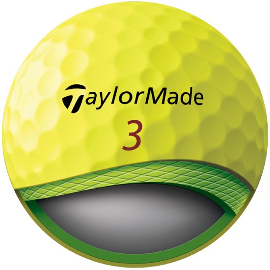 TaylorMade Tour Response Golfballen 2025 - Geel - 12 Stuks van TaylorMade — afbeelding 2