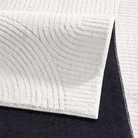 Tapis moelleux - Fuzz Waves crème 160x230 cm