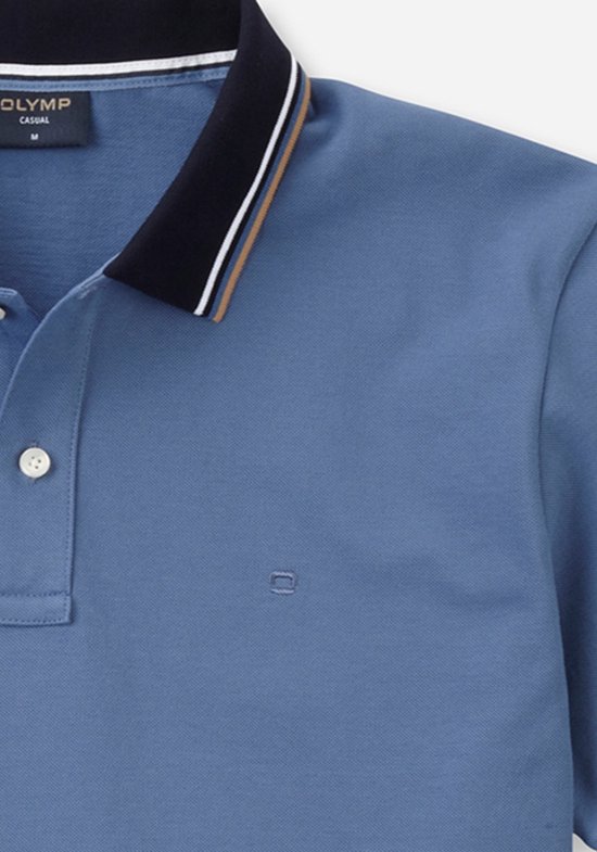 Polo OLYMP Casual - polo coupe moderne - bleu fumé