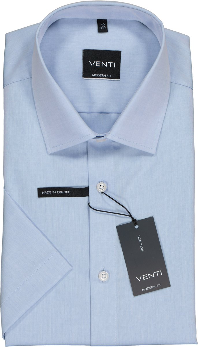 Ledub modern fit overhemd, lichtblauw dessin