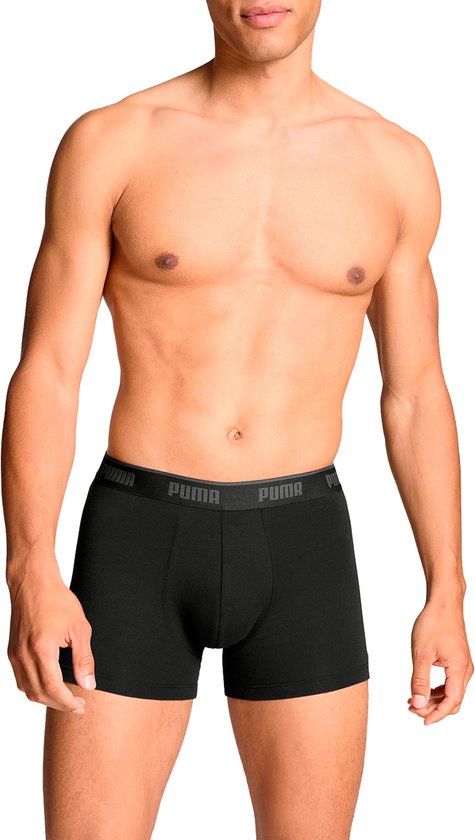 Lot de 3 boxers Puma pour homme - Sous-vêtements en coton pour homme - Sous-vêtements L - Zwart
