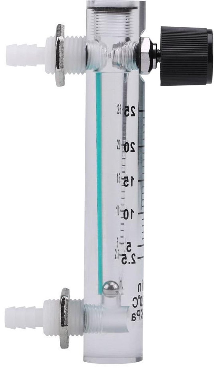 Luchtstroommeter Regelklep 25-25 LPM debietmeter Geschikt voor luchtstroommeting