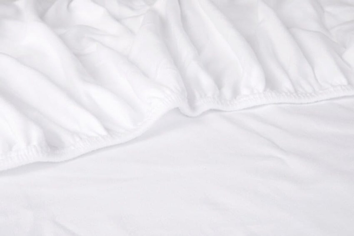 Kayori Shizu Molton topper Hoeslaken Stretch - 120-130x200-220 cm - Matrasbeschermer - Biologisch Katoen - Wit