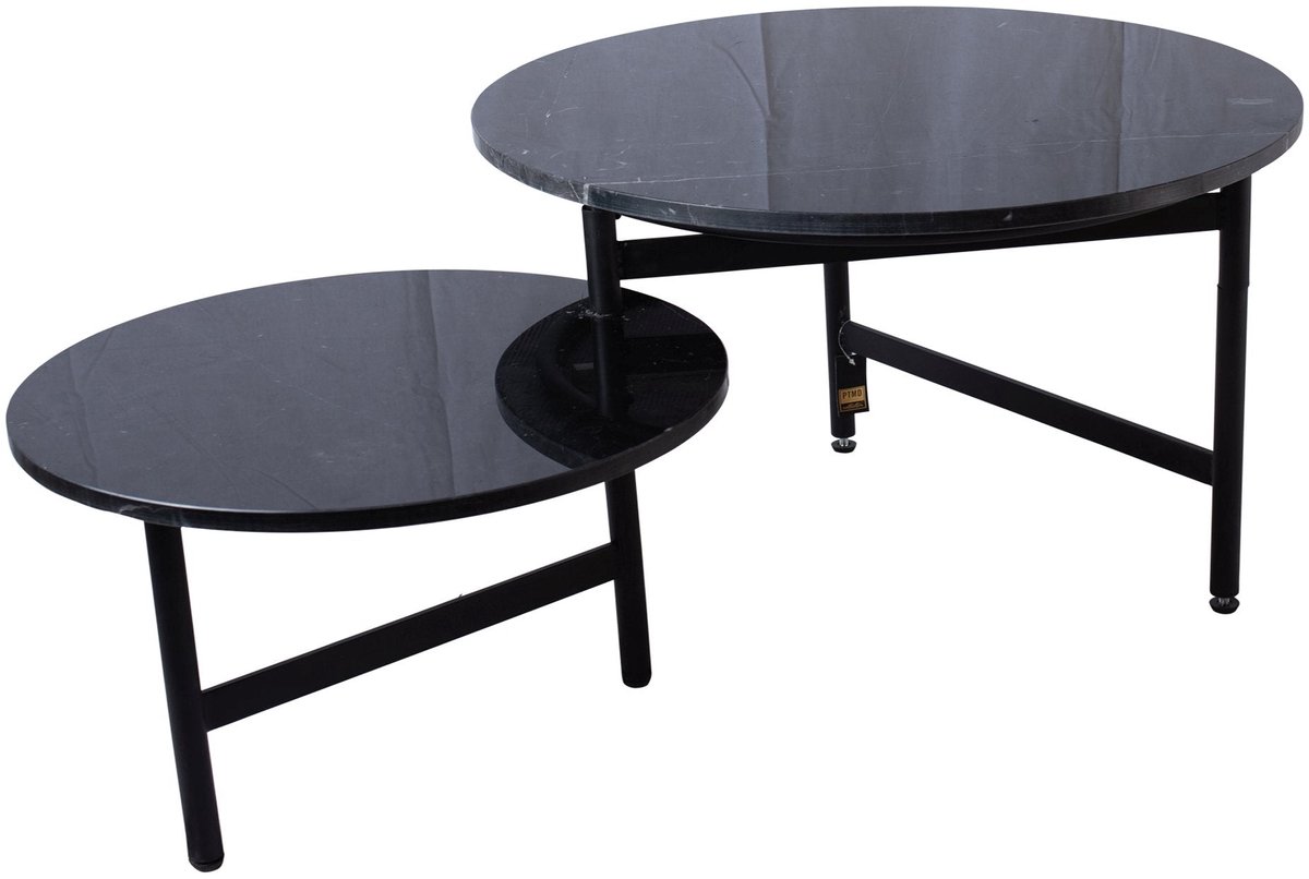 PTMD Salontafel Waze - 100x60x45 cm - Ijzer - Zwart