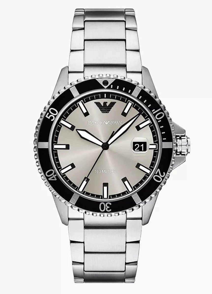 Emporio Armani AR11683 Heren Horloge 42mm - Zilverkleurig