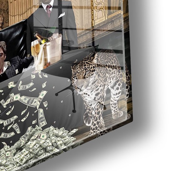 Peinture sur verre 160x80cm Mafia