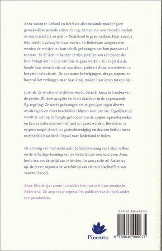 Boekcover met donkere achtergrond, titel "Valse belofte" van Anna Ziverte. Pimento logo.