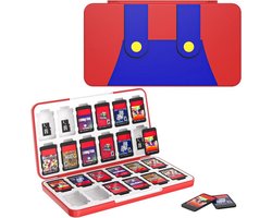 Pokemon game card case holds 24 switch games & sd card portable storage box red