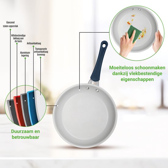 Innerwell Ensemble de casseroles et poêles, 8 pièces antiadhésives, en