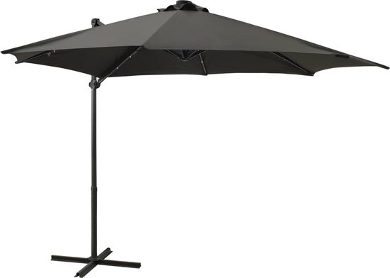 Wandparasol met LEDs 290 cm felrood kopen