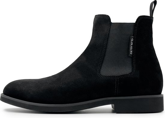 Foto: Dutch d chelsea boot zwart luxe suede leer maat 42