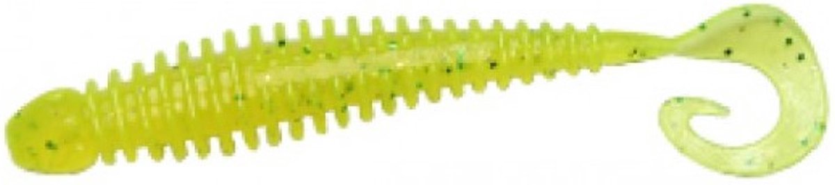 Intech Turborib Softbait 4'' - #05 - 10cm - 5 stuks - Groene Shads - Roofvissen Kunstaas Ribbel shad