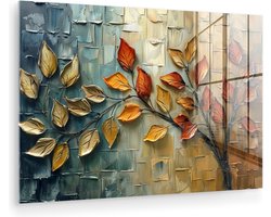 MuchoWow® Peinture sur verre 180x120 cm - Peinture sur verre acrylique - Arbre - Abstrait - Nature - Art - Photo sur verre - Décoration murale salon - Décoration murale chambre - Peintures