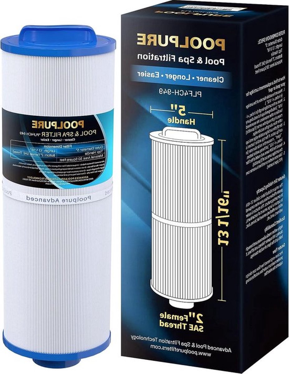 Spa Filter Vervanging voor Pleatco PWW50L Filbur FC-0172 SD-01143 817-4050 Rising Dragon 50 Waterway Teleweir 50 sqft Filtercartridge 1 Pack - 4CH-949 - Topkwaliteit Spa Filter Jacuzzi accessoires
