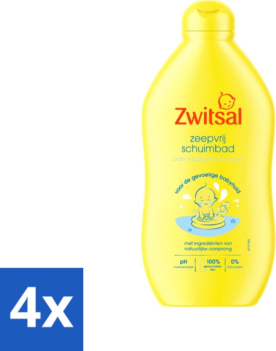 Zwitsal Zeepvrij Schuimbad 400 ml - Voordeelverpakking - 4 stuks