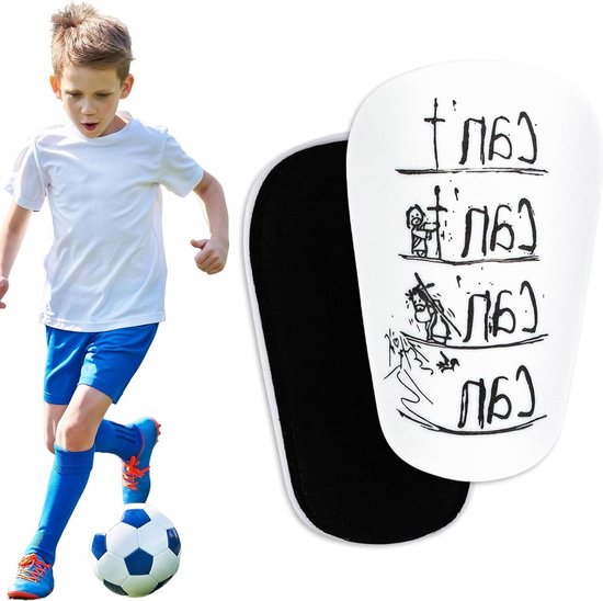 Voetbal-scheenbeschermers - kuitcompressiemanchet, honingraatkussen