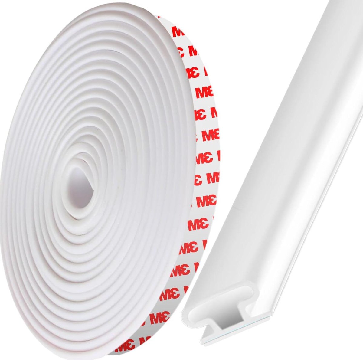 Sterke zelfklevende tochtstrip rubberen afdichting voor ramen en deuren - geluidsisolatie D-profiel - beschermstrips tegen spleten - stofdicht - 6 meter - wit
