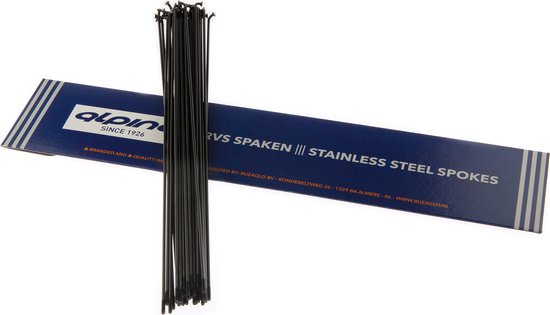 Alpina Spaken 14G (2,00mm) 284mm RVS Zwart (P36) van Alpina — afbeelding 3