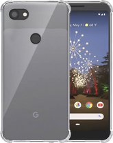Telefoonhoesje Geschikt voor Google Pixel 3A Transparant - Shockproof TPU Siliconen Case met Stootrand Doorzichtig - Smartphonica geschikt voor Google Pixel 3A