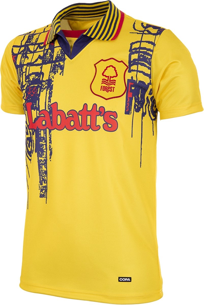 COPA - Nottingham Forest Uitshirt 1995/97 Retro Voetbalshirt - Heren - Geel - L
