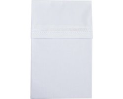 Cottonbaby Ledikantlaken - wit - broderiekant klein