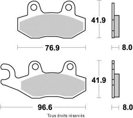 Plaquette de frein Tecnium pour Moto Honda 125 Rebel 1995 à 1997 FA135TT Neuf