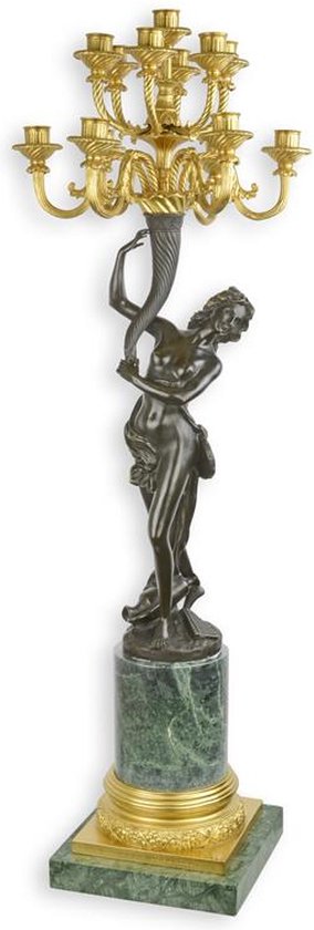 Bougeoir - Femme au bouquet de bougeoirs - 13 bras - 108 cm de haut