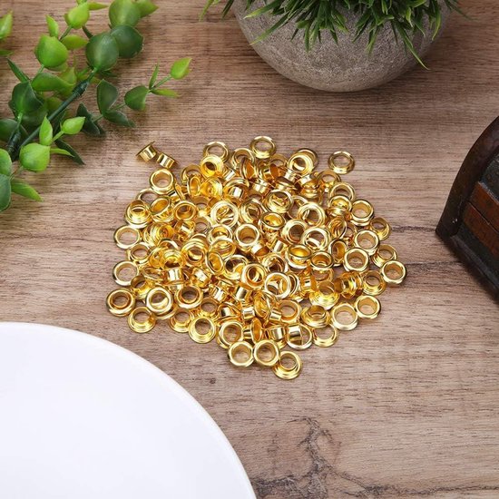 GORGECRAFT 200 Sets 10 Kleuren Oogjes en Doorvoertules 10Mm Gat Zelf