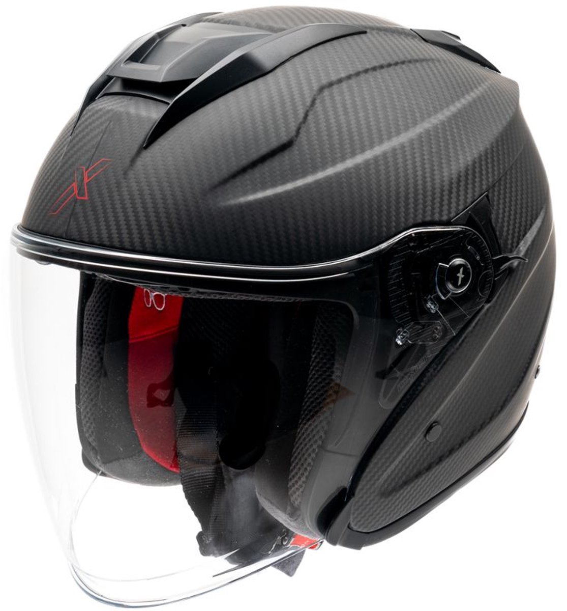 Motor Jet Helm 6T CARBON Koolstofmat S van MOTOBLOUZ
