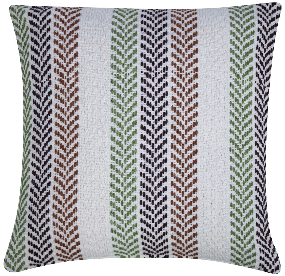 Mars & More Molly Kussen zig zag bruin groen 45x45cm